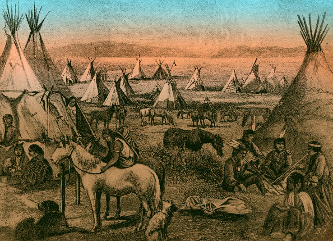 Navajo Indian Encampment by Bohuslav Kroupa