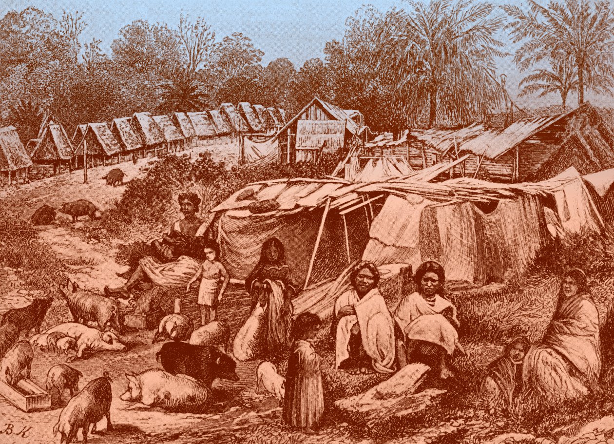 Panama village, late 19th century by Bohuslav Kroupa