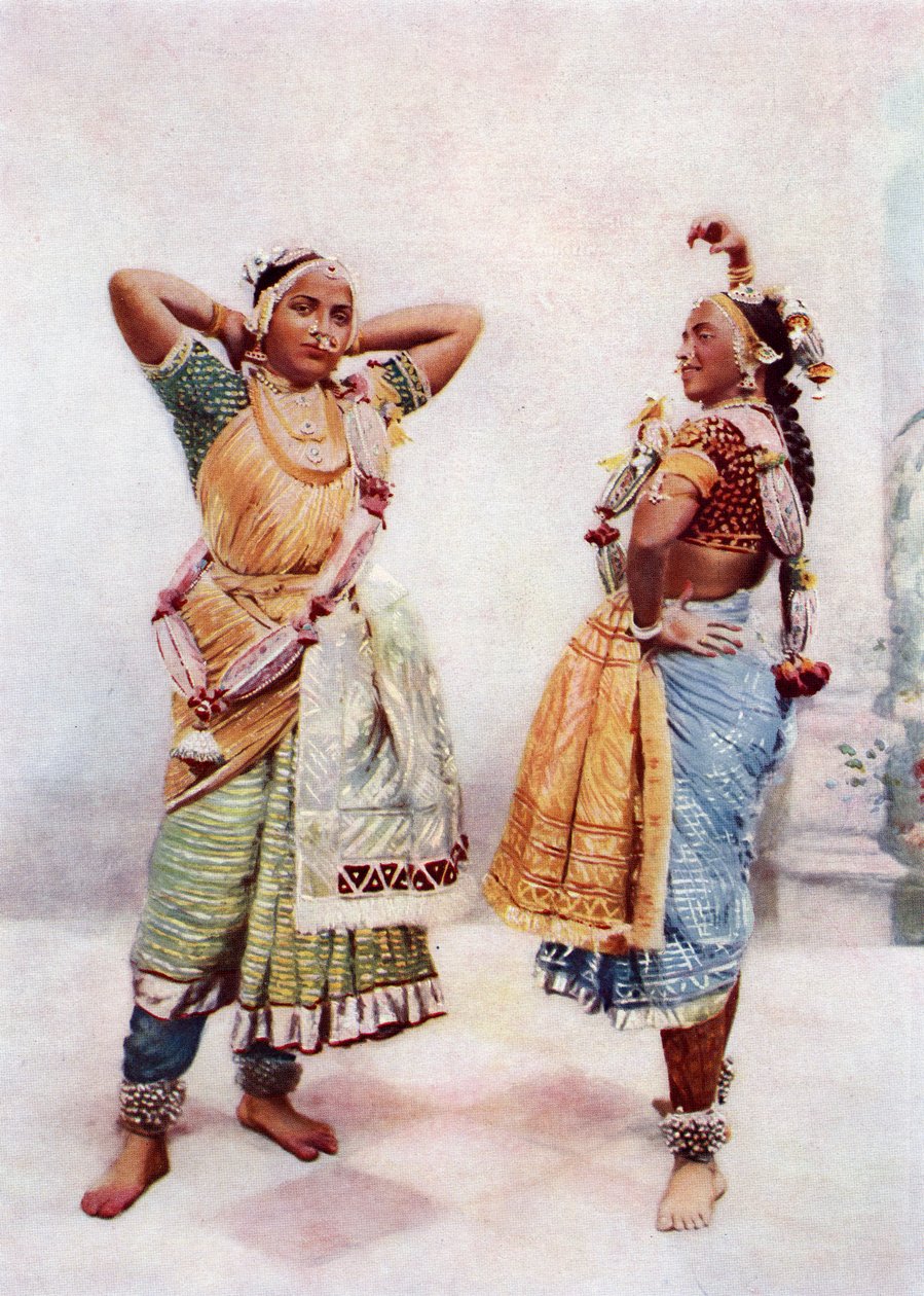Baroda Nautch Girls, late 19th century by Bombay Vernon and Co.