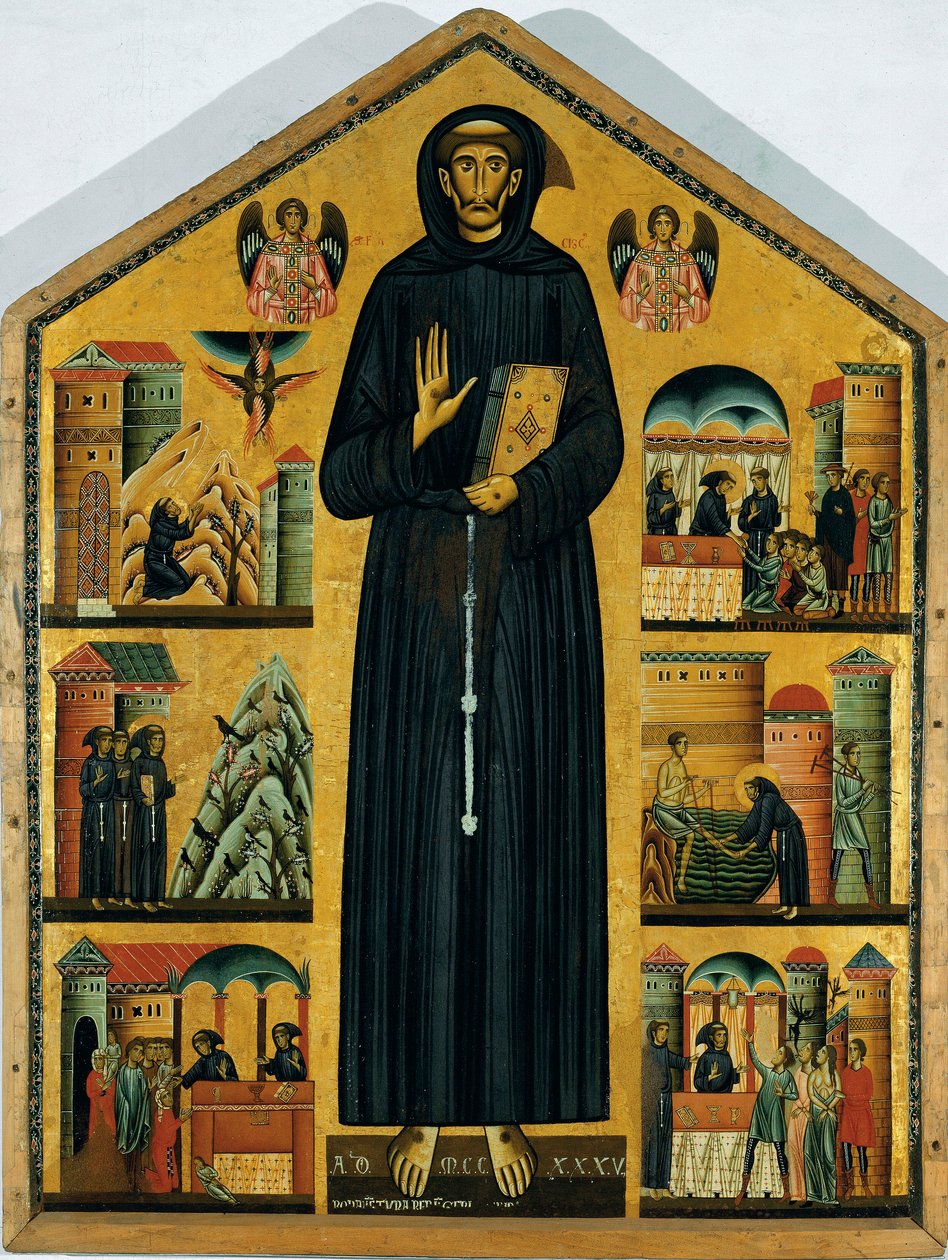 Life of Saint Francis of Assisi. Painting on wood, 1235 by Bonaventura Berlinghieri