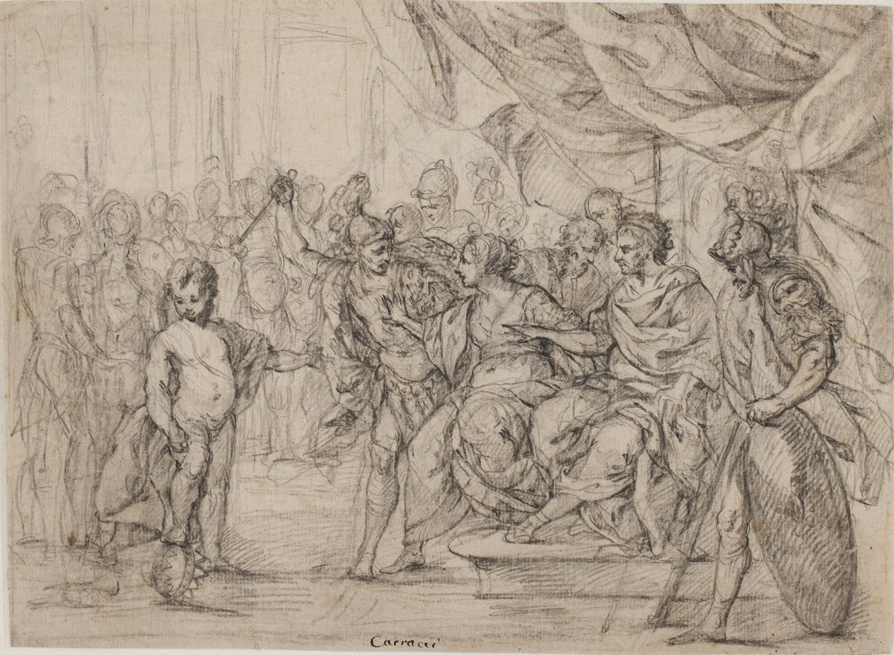 Moses as a Child Trampling the Pharaoh’s Crown Underfoot by Bonaventura Lamberti