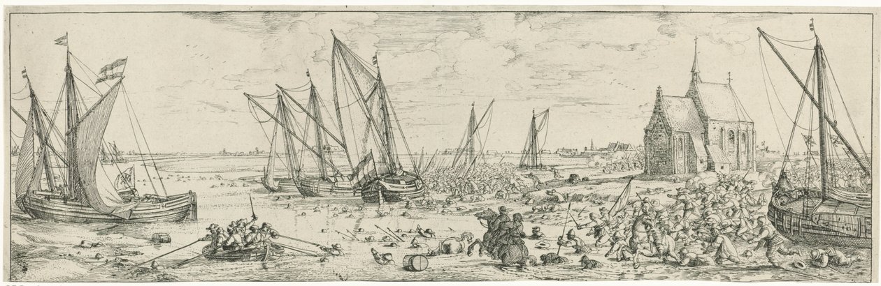 Failed Attack on Fort Kallo, 1638 by Bonaventura Peeters (I)