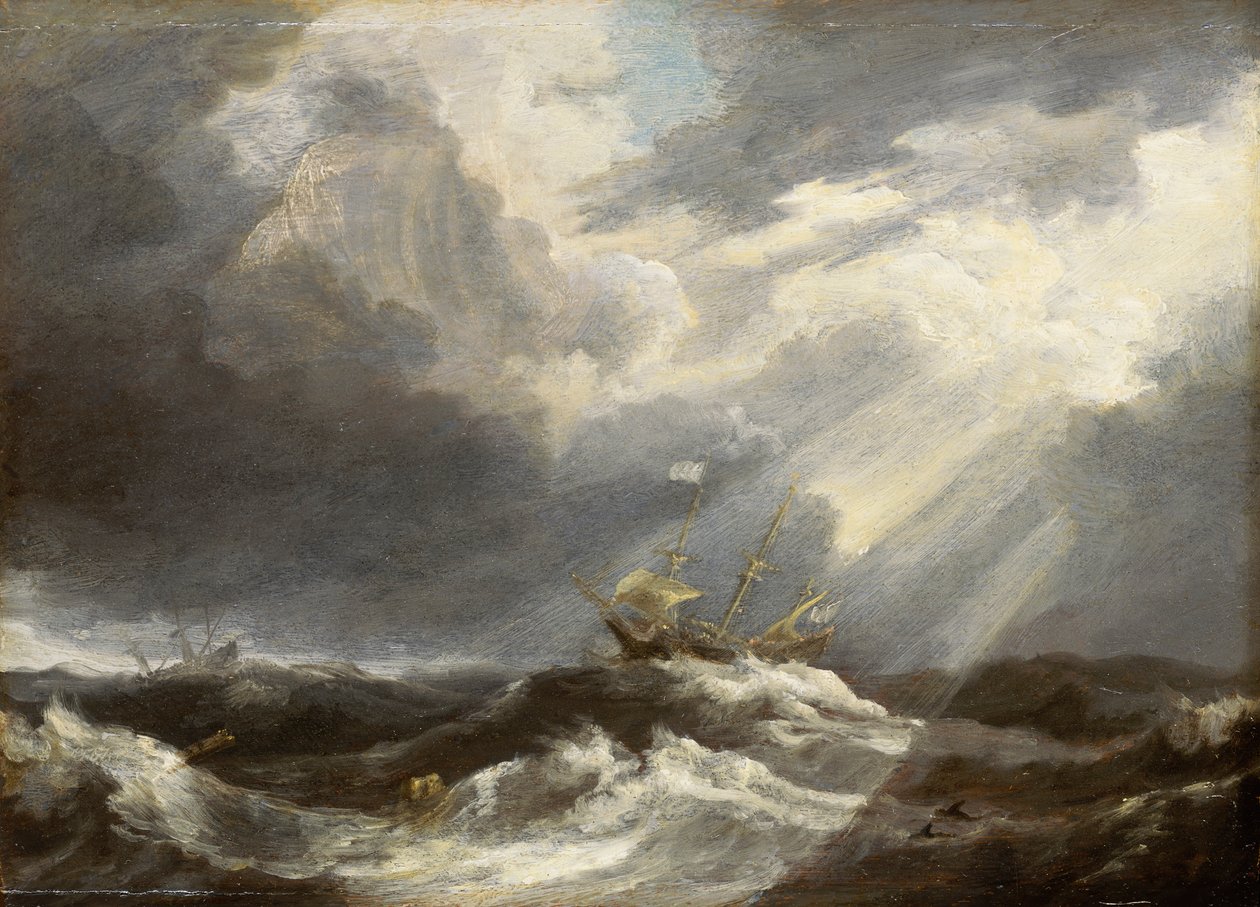 Sunlight on a Stormy Sea, c. 1640s by Bonaventura Peeters