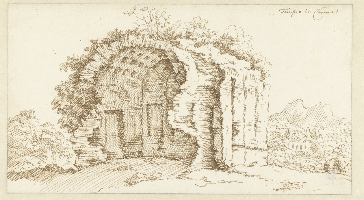 Ruins of a Temple in Cumae by Bonaventura van Overbeek
