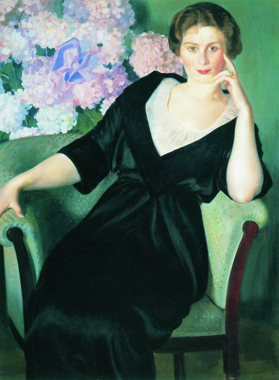 Portrait of Renee Notgaft by Boris Mikhailovich Kustodiev