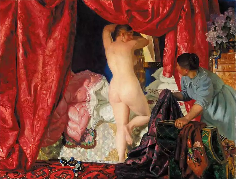 Belle Krasavitsa by Boris Mikhailovich Kustodiev