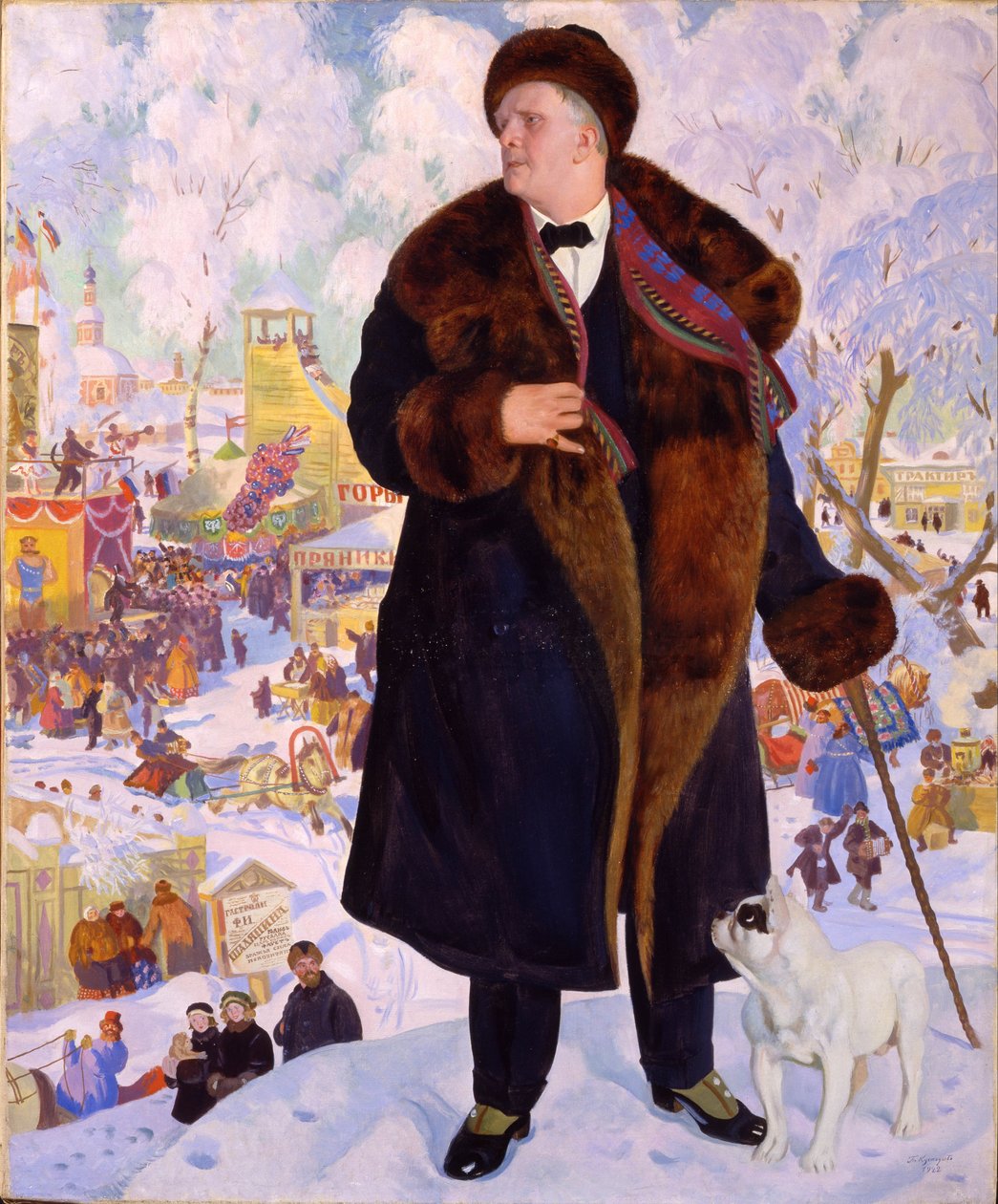 Portrait of Fyodor Chaliapin by Boris Mikhailovich Kustodiev
