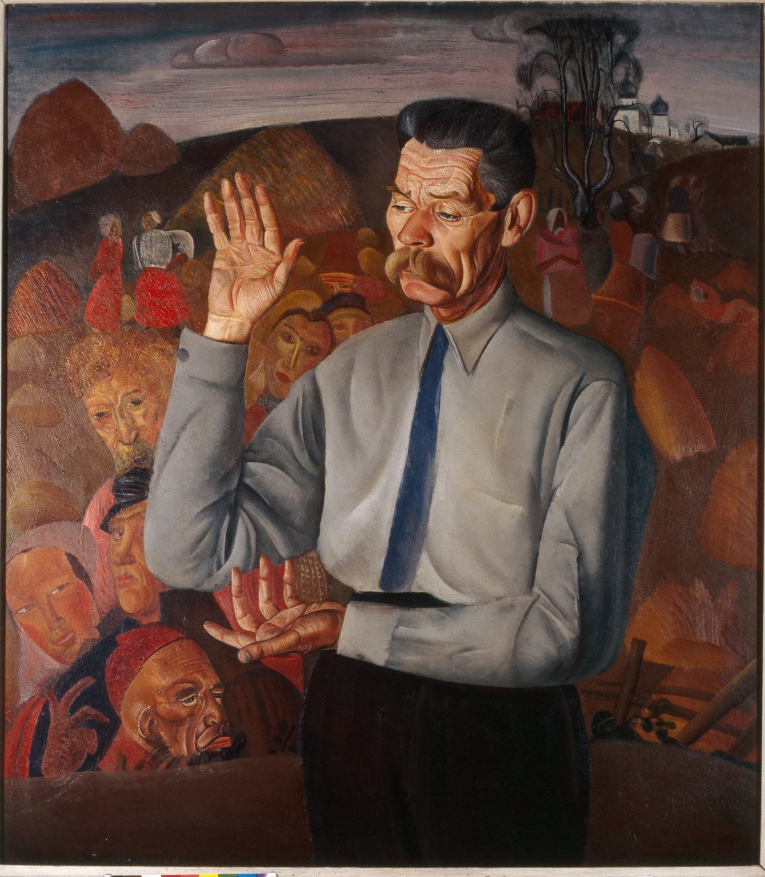 Portrait of the writer Maxime Gorki by Boris Dmitrievich Grigoriev