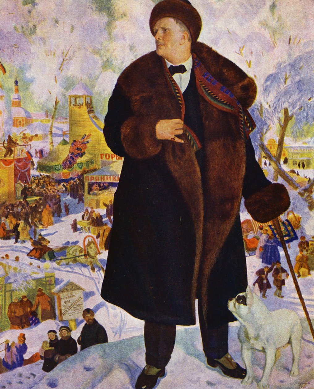 Portrait of F.I. Shalyapin by Boris Mikhailovich (after) Kustodiev