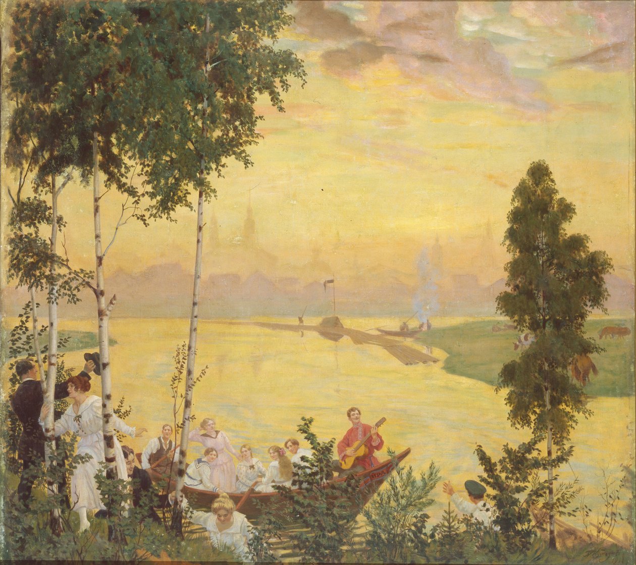 Country Trip, 1918 by Boris Mikhailovich Kustodiev