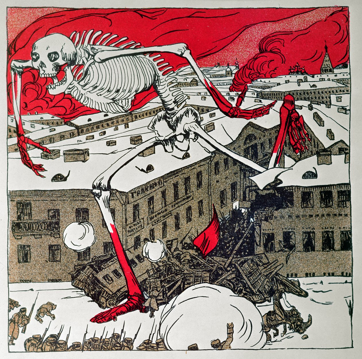 Poster Issued by the Revolutionaries in St. Petersburg by Boris Mikhailovich Kustodiev