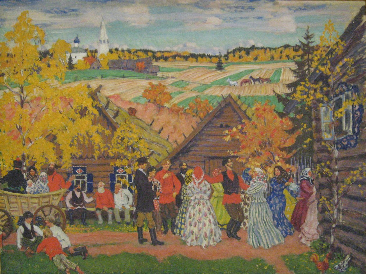 Village Festival, 1924 by Boris Mikhailovich Kustodiev