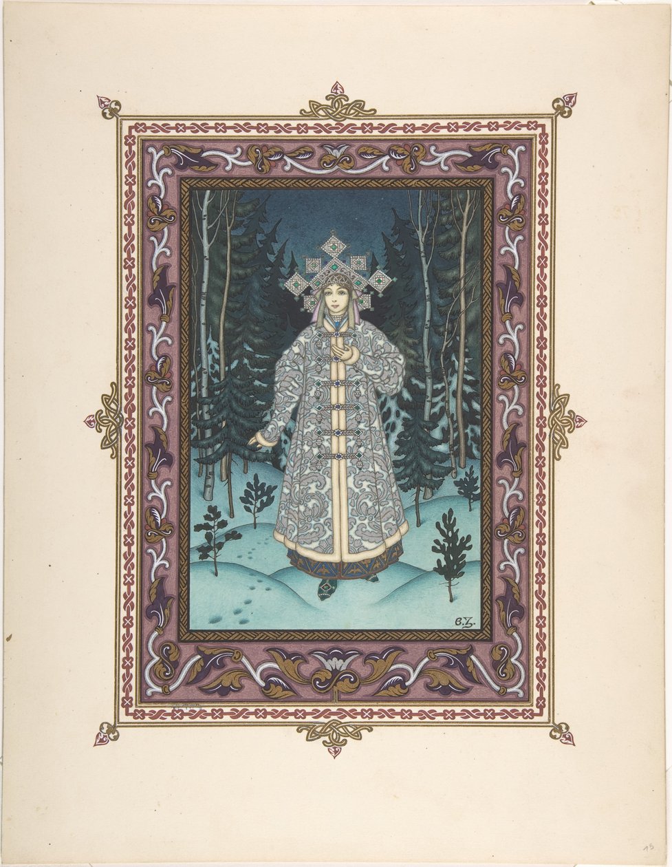 Illustration for the Fairy Tale Snegurochka by Boris Vasilievich Zvorykin