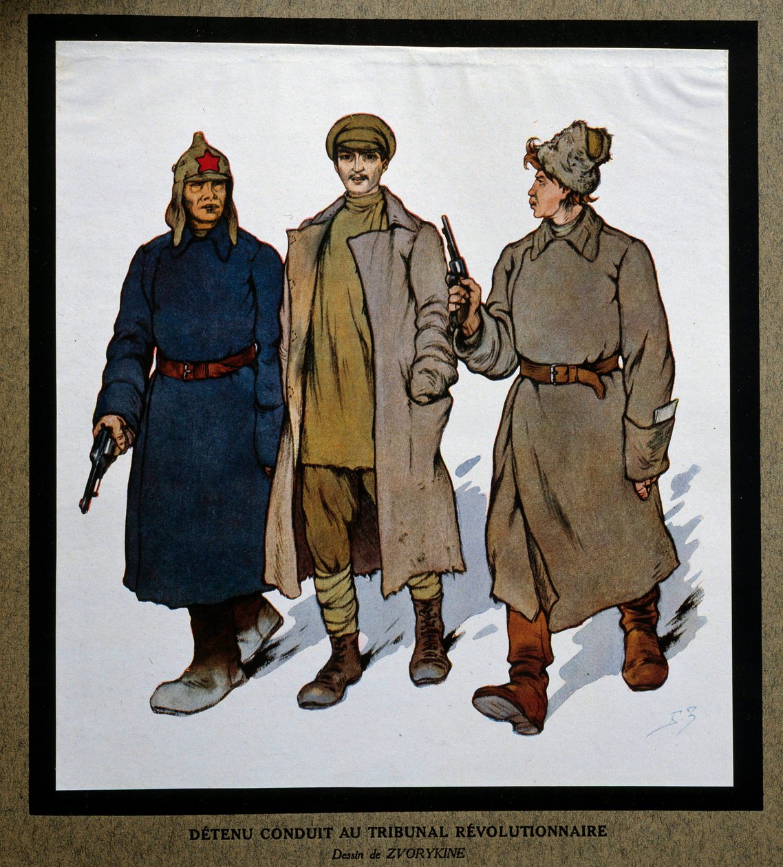 Russia After the Revolution of 1917: A Detainee Brought to the Revolutionary Tribunal by Boris Vasilievich Zvorykin