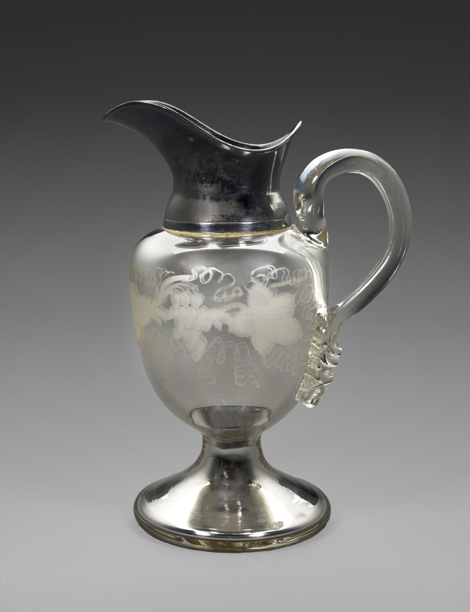 Pitcher, c. 1865-1871 by Boston Silver Glass Company