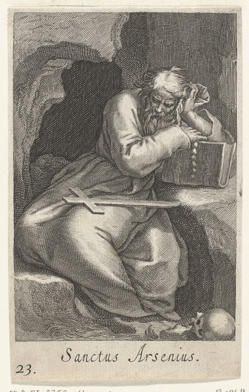 Saint Arsenius the Great as a Hermit by Boëtius Adamsz. Bolswert
