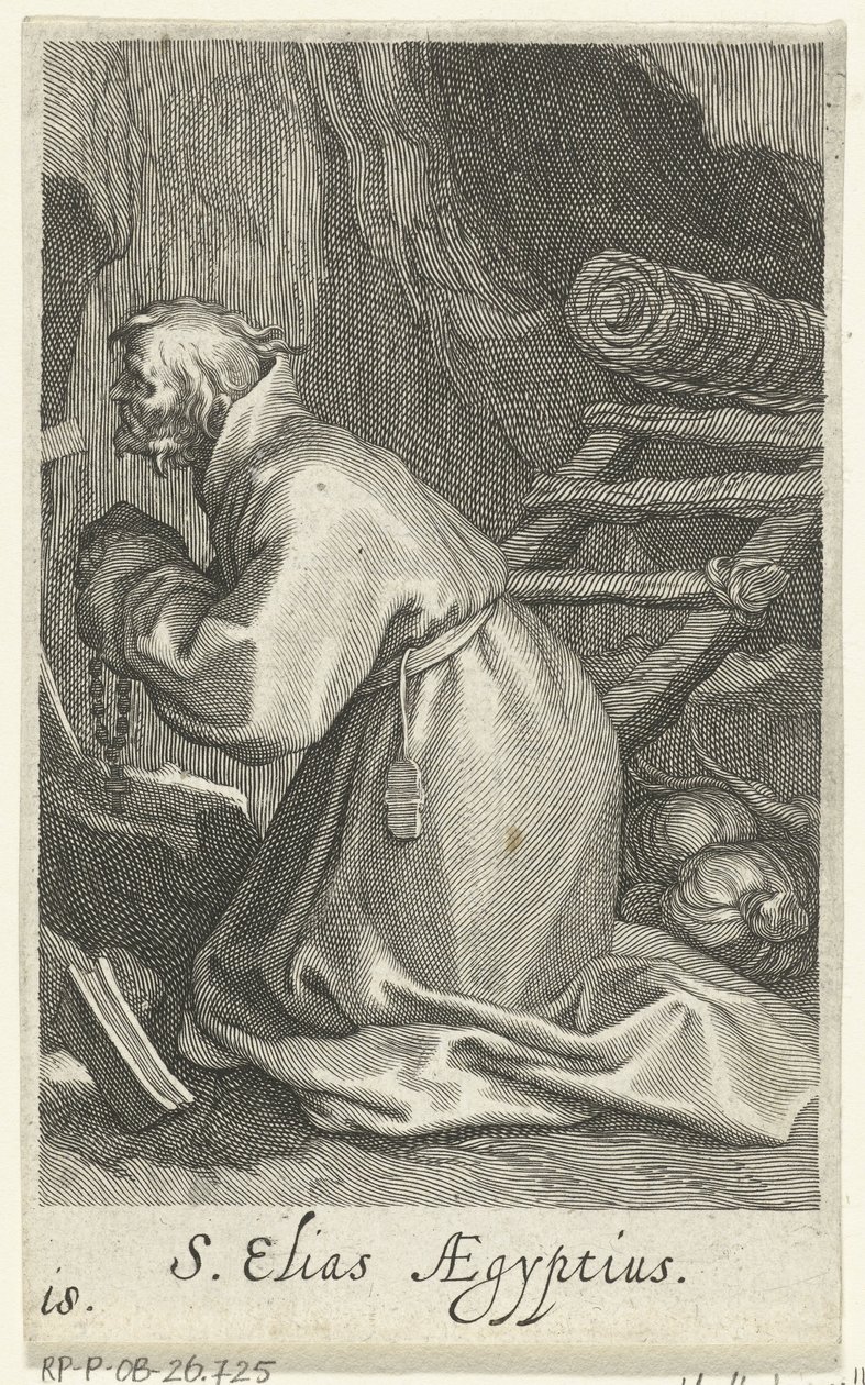 Saint Elias of Caesarea as a Hermit by Boëtius Adamsz. Bolswert