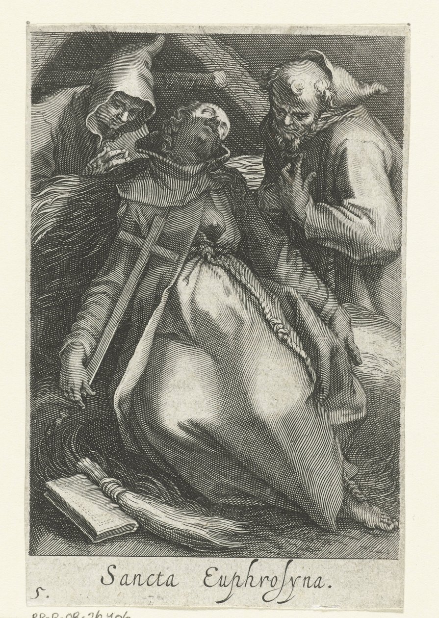 Saint Euphrosyne of Alexandria as a Hermit (Hermits) by Boëtius Adamsz. Bolswert