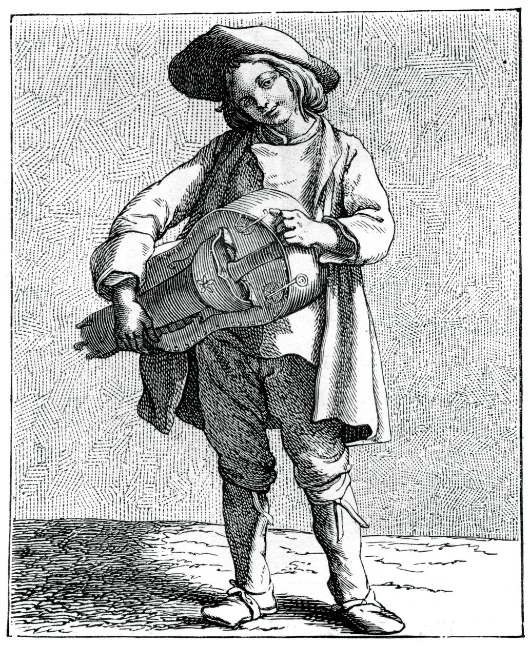 A Hurdy-Gurdy Player by Bouchardon