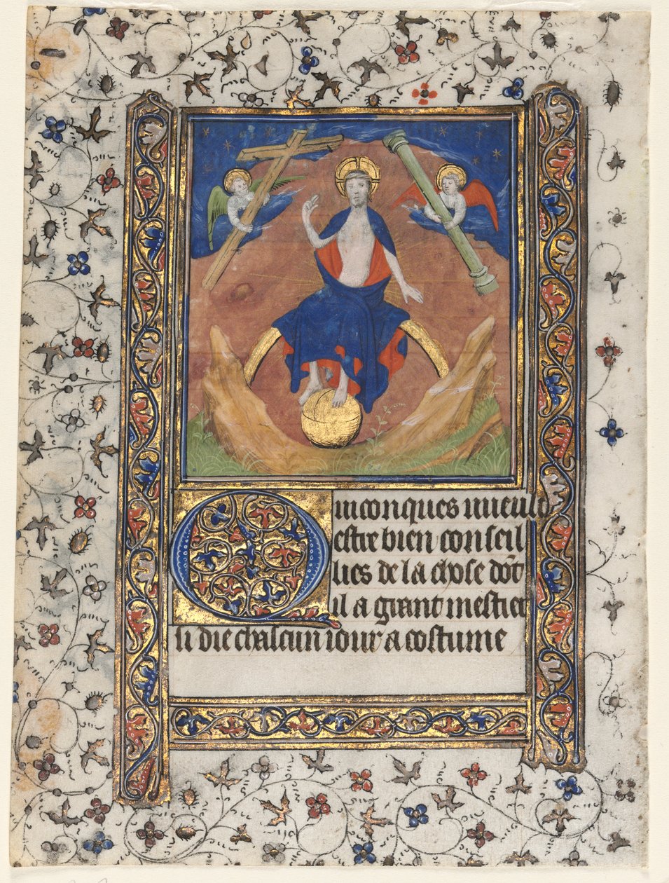 Leaf from a Book of Hours: Christ in Judgment by Boucicaut Master