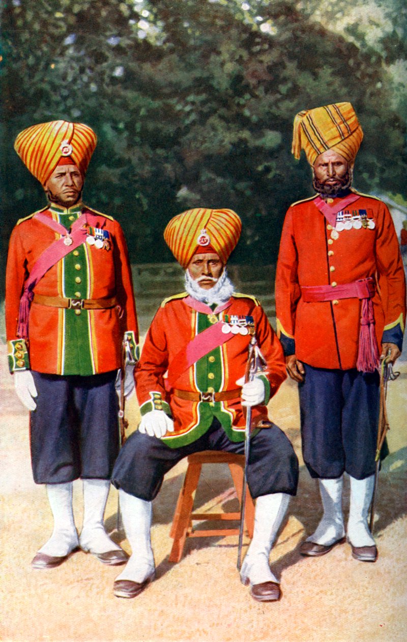 Officers of the 15th Ludhiana Sikhs, Indian Army, India by Bourne and Shepherd