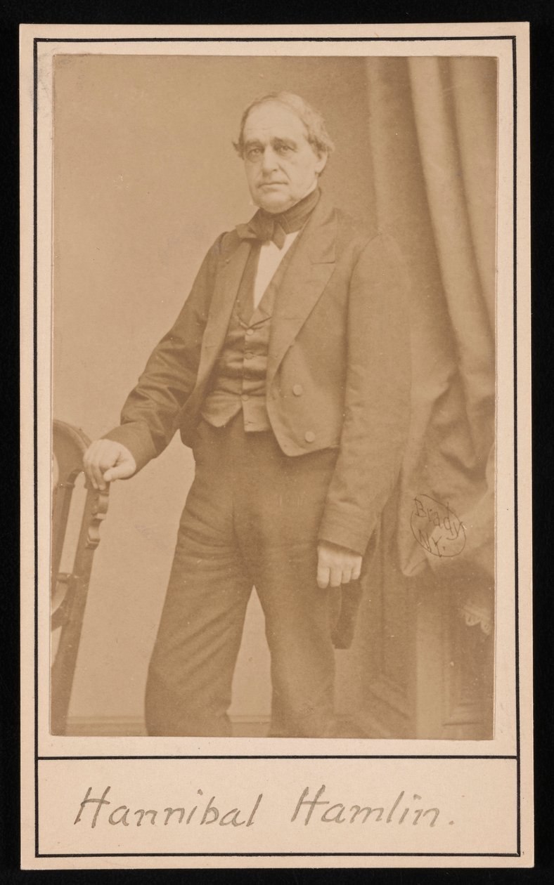 Portrait of Hannibal Hamlin by Brady