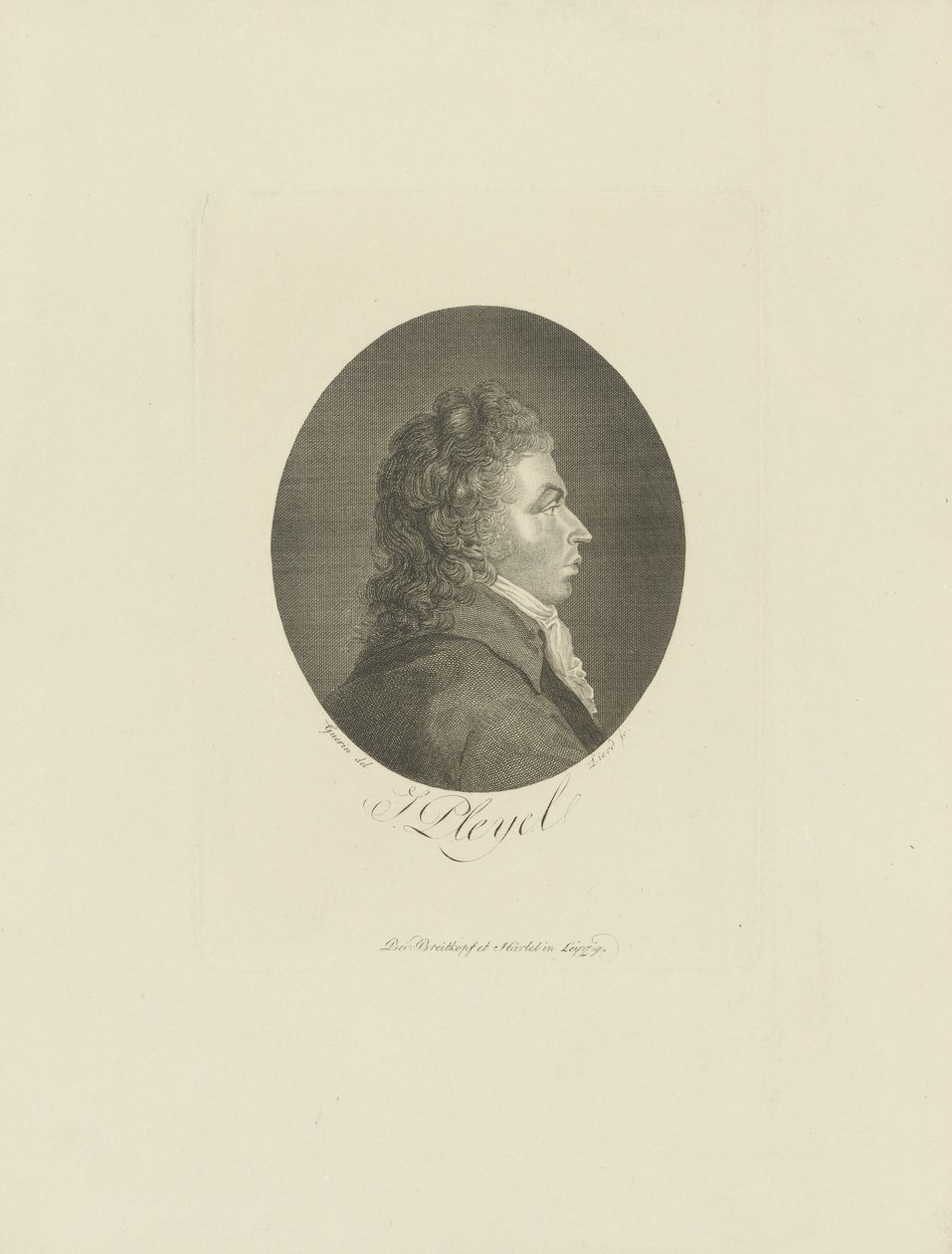 Portrait of the Composer Ignace Pleyel by Breitkopf and Härtel