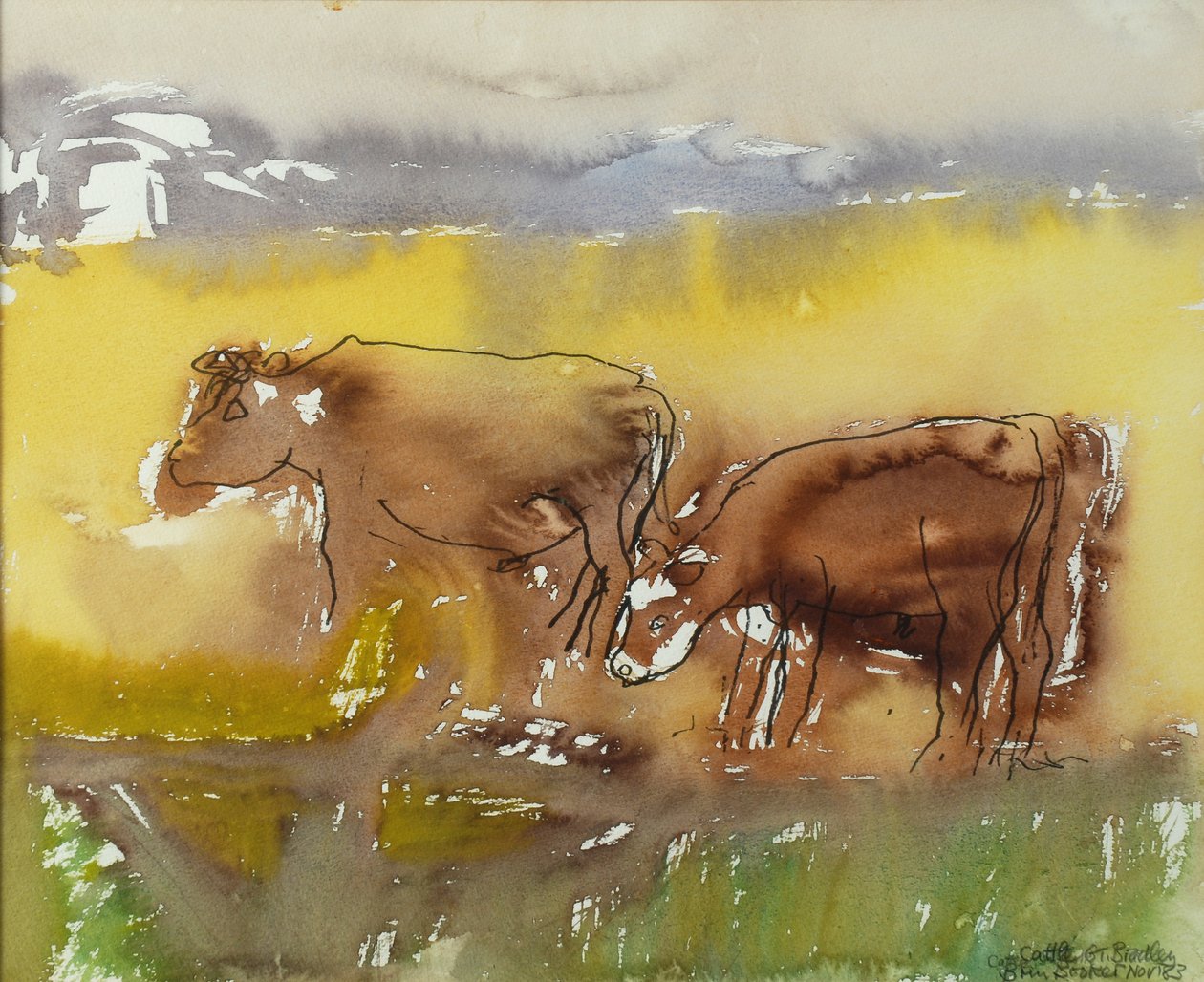 Cattle in the Meadow, 1983 by Brenda Brin Booker