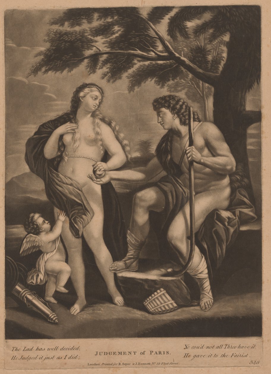 Judgment of Paris by British 18th Century
