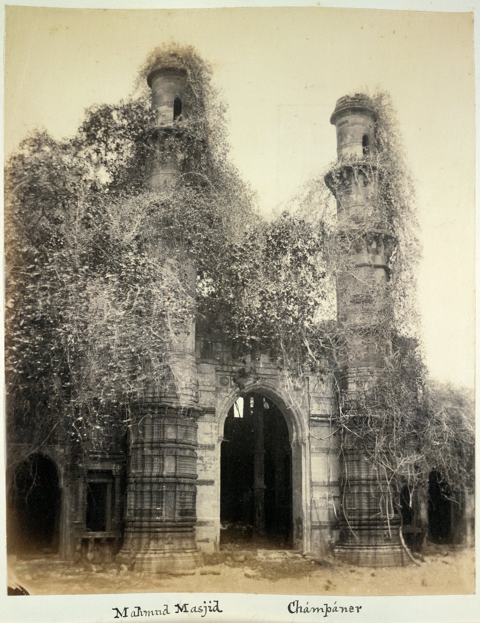 Mahmud Masjid (Nagina Masjid), Champaner, c.1875 by British Photographer