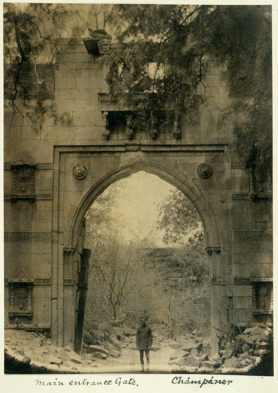 Main entrance gate, Champaner, c.1875 by British Photographer