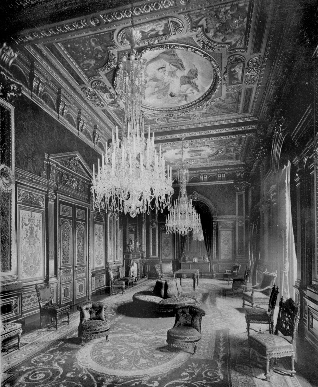 The Drawing Room of Mercers Hall, Ironmonger Lane, London, 1890 by British Photographer