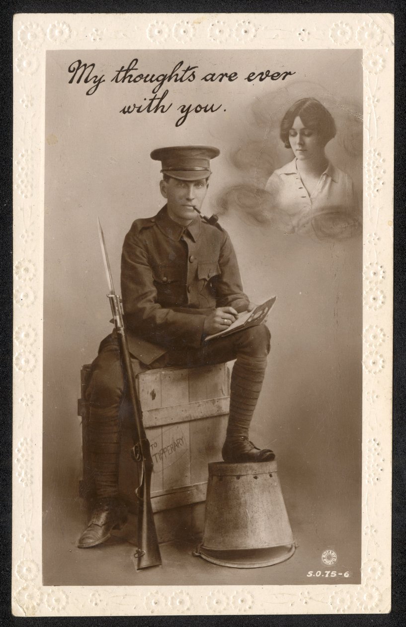 United Kingdom: A Sentimental Postcard Produced by the Cairo Postcard Trust, Cairo, Egypt, During WW1 by British Photographer