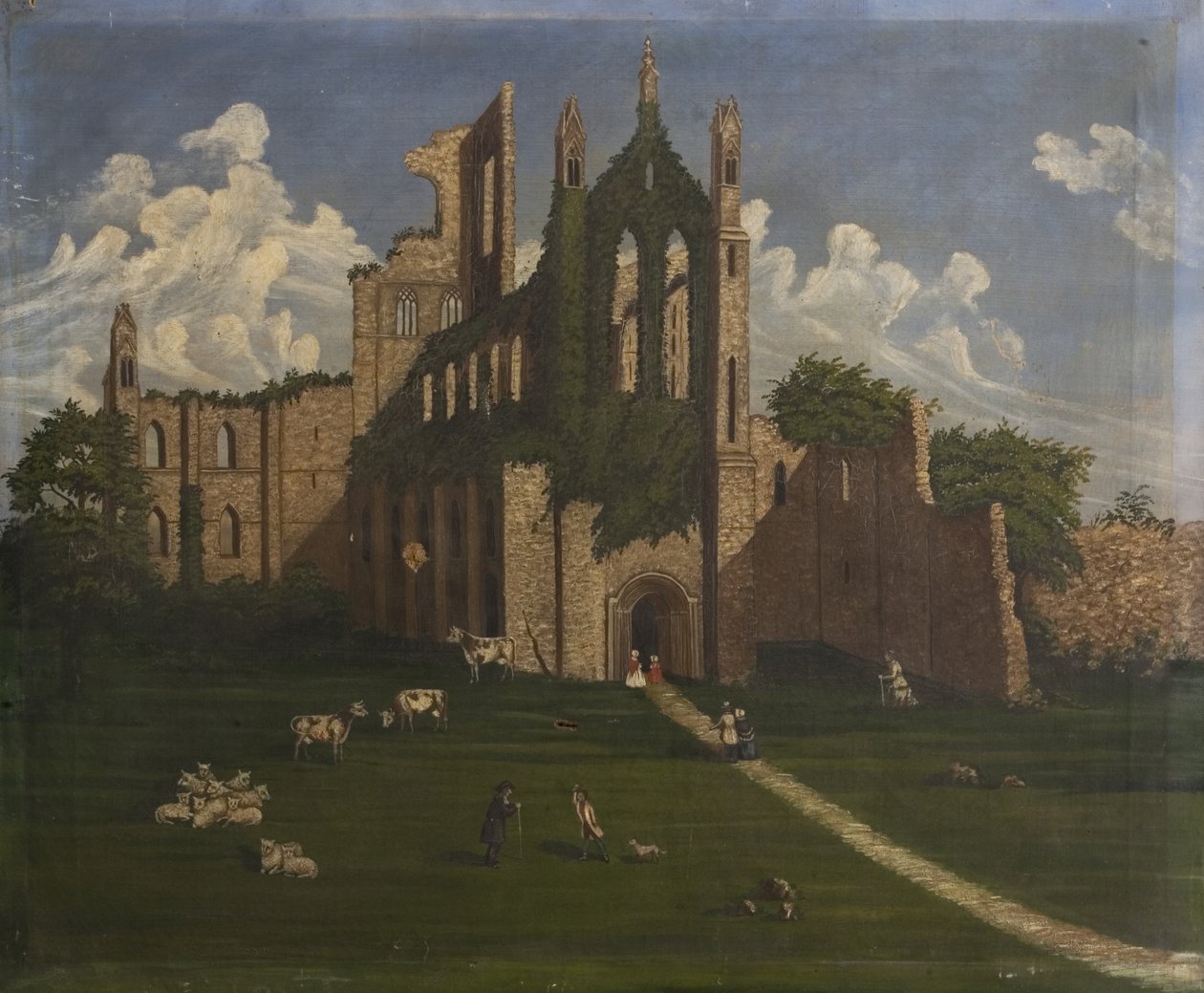 A Ruined Abbey, mid-19th century by British School
