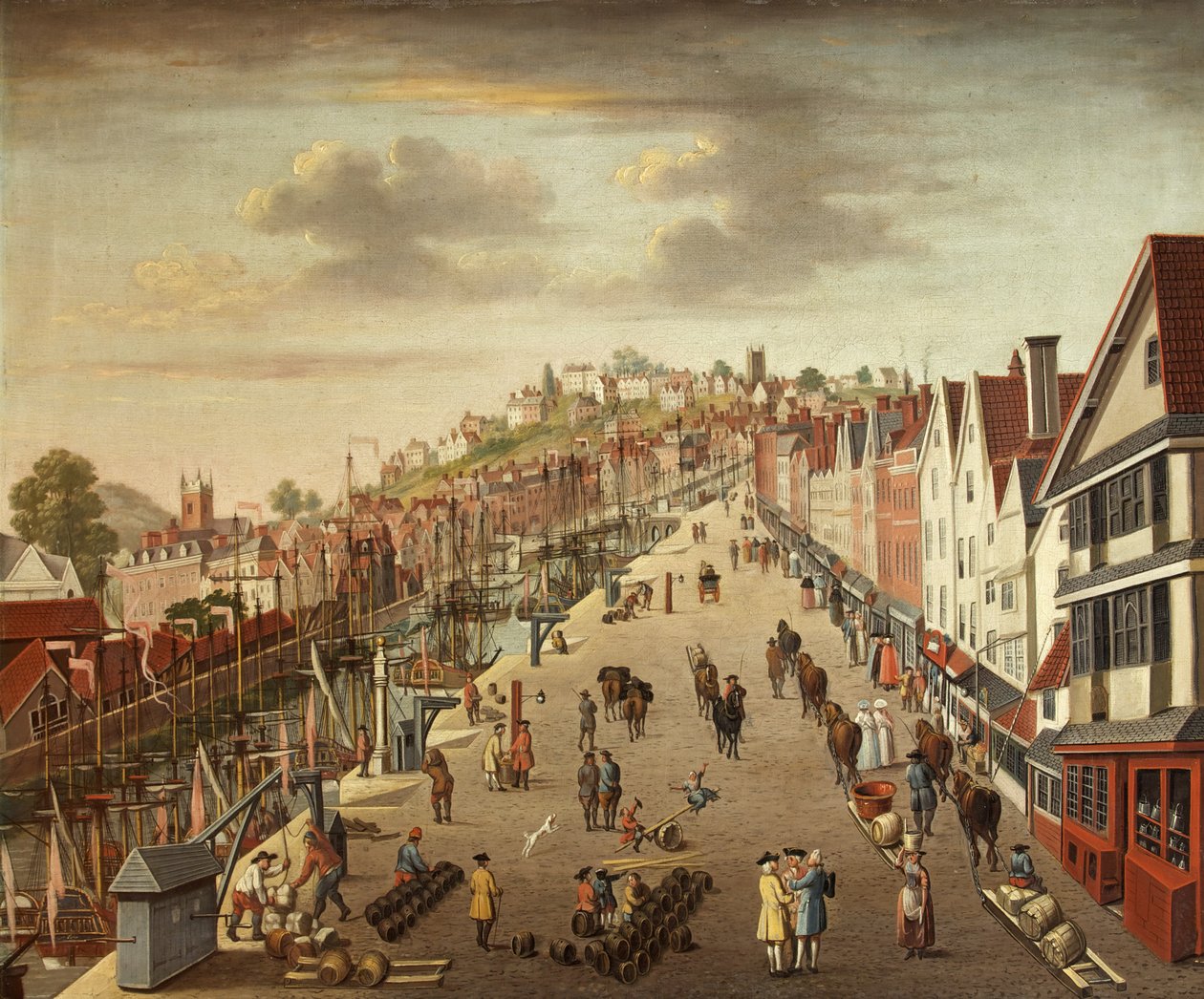 Broad Quay, Bristol, c.1760 by British School