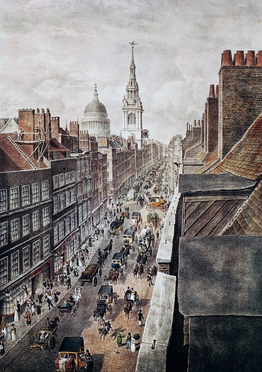 Cheapside Street in London by British School