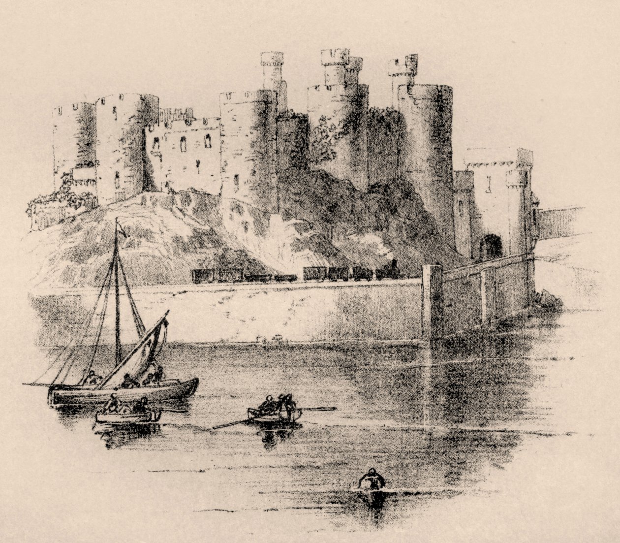 Conwy Castle by British School