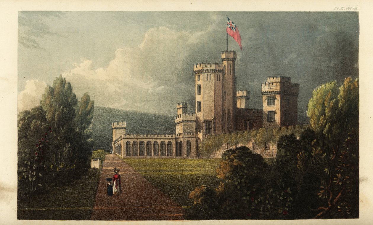 East Cowes Castle, Isle of Wight, the seat of architect John Nash by British School