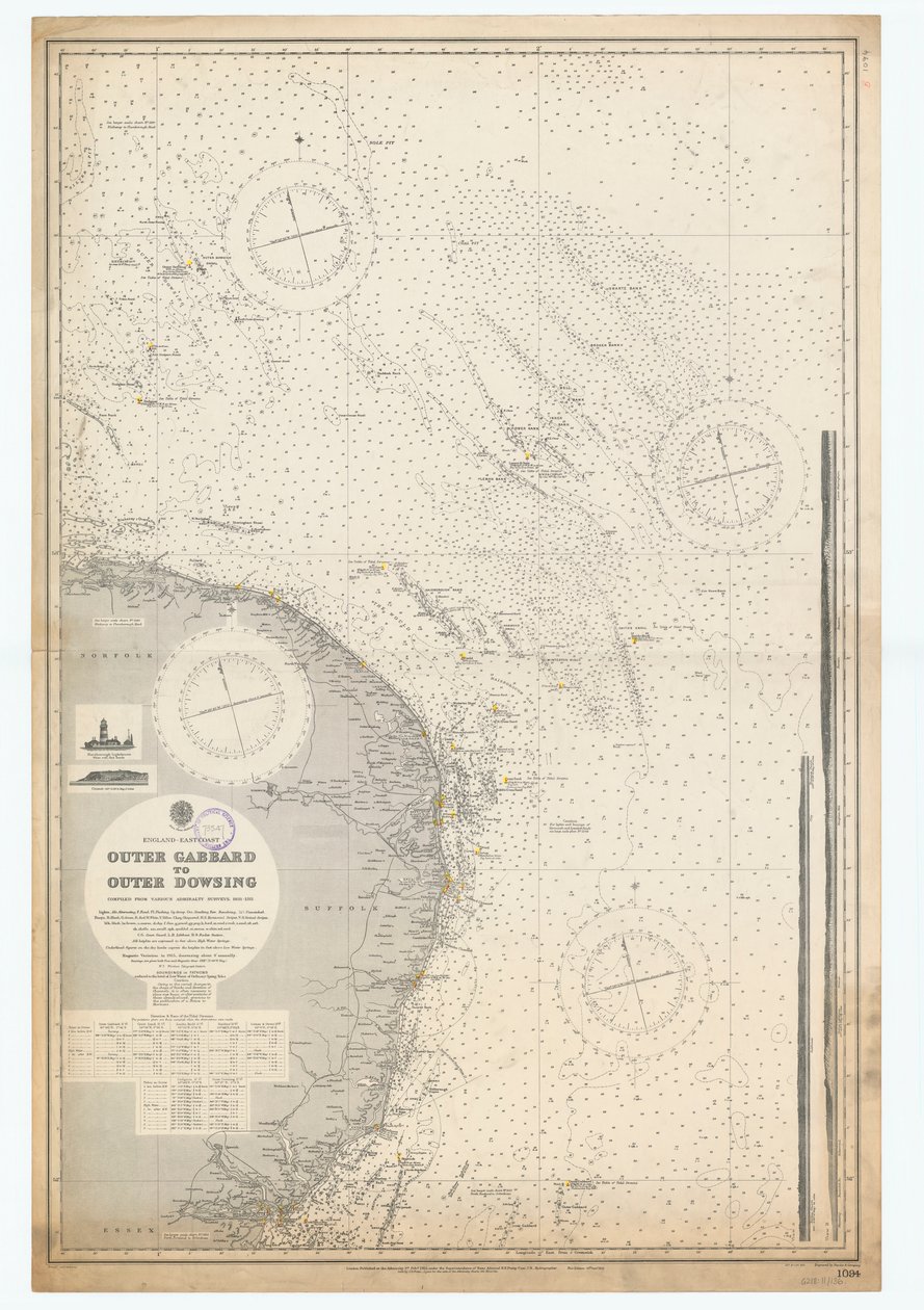 England-East Coast. Outer Gabbard to Outer Dowsing by British School