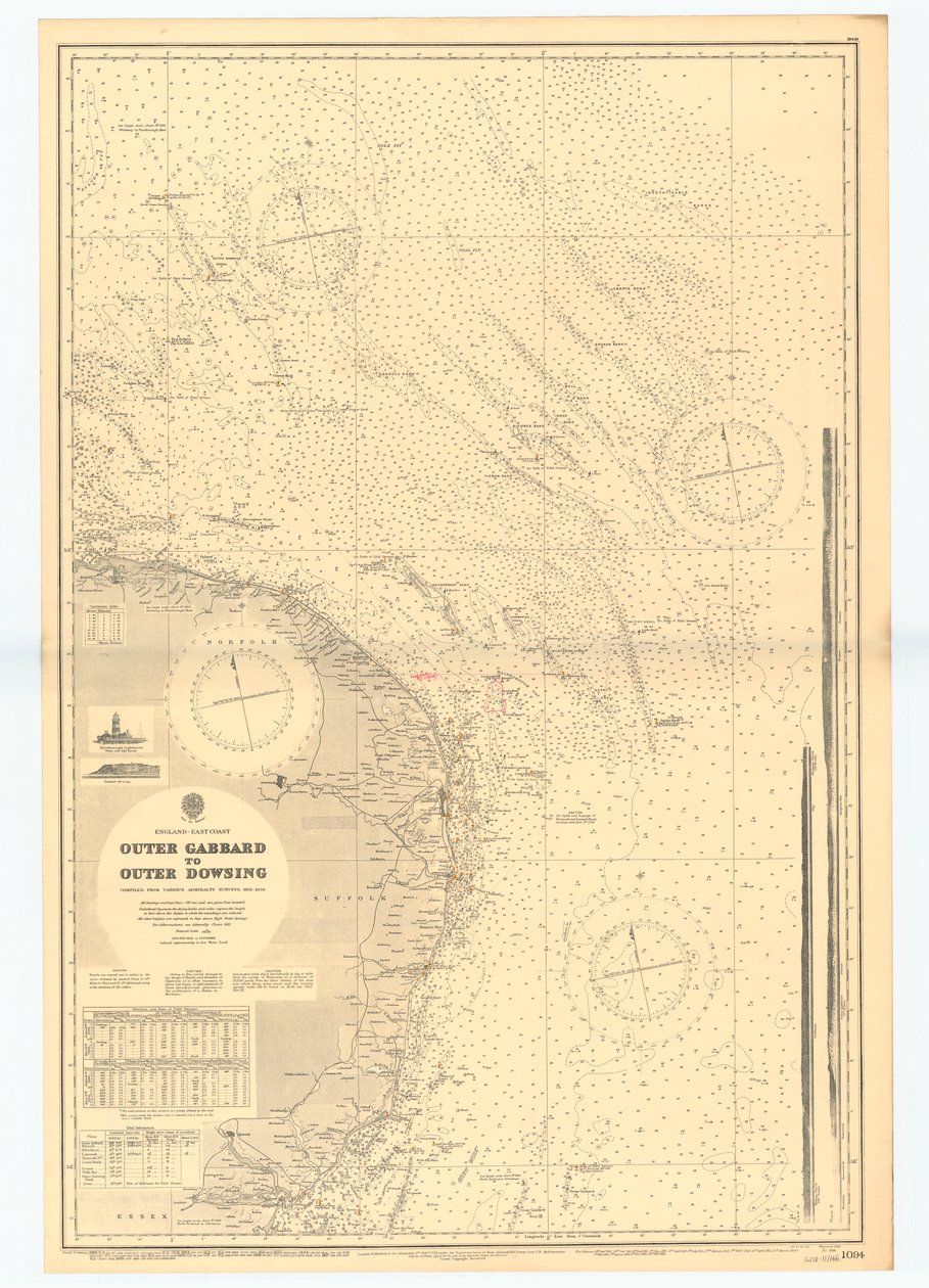 England-East Coast. Outer Gabbard to Outer Dowsing by British School