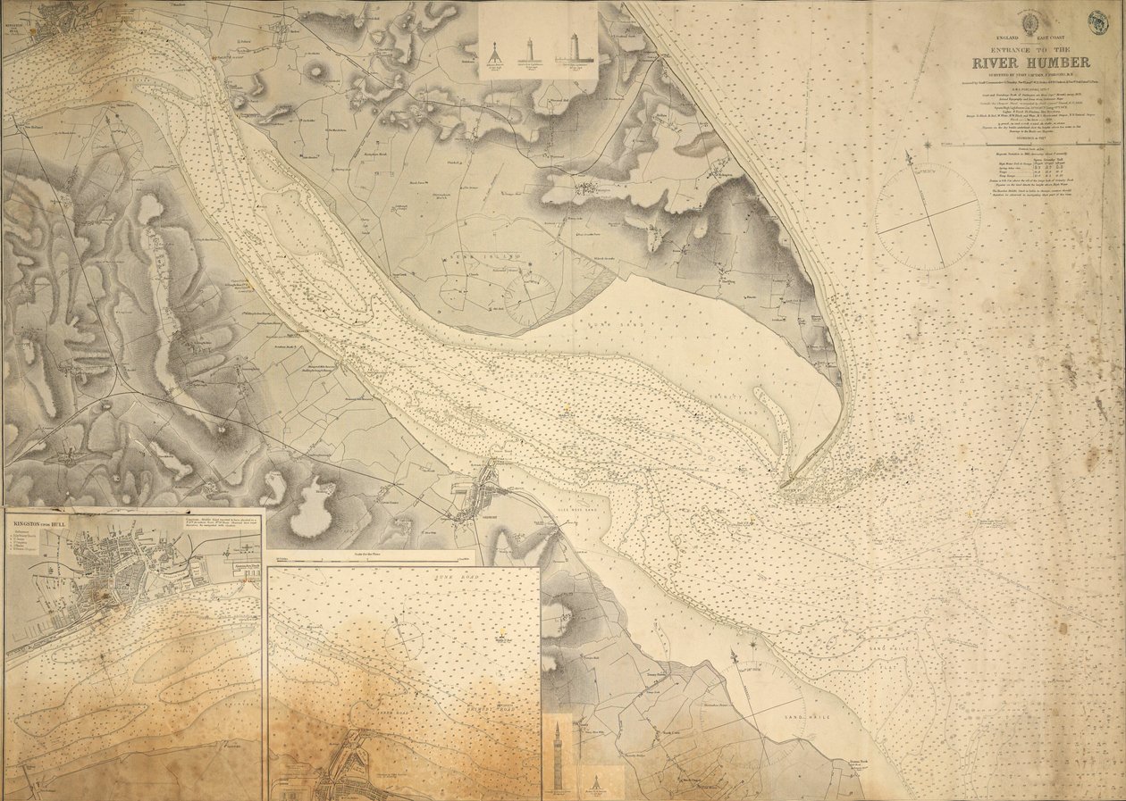 England East Coast Entrance to the River Humber Surveyed by Staff Captain J. Parsons, Royal Navy by British School