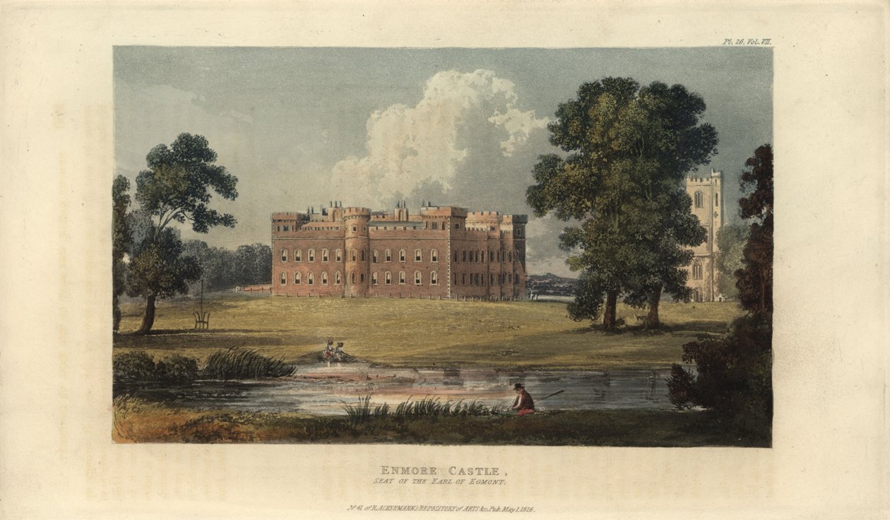 Enmore Castle, Somerset, seat of the Earl of Egmont by British School