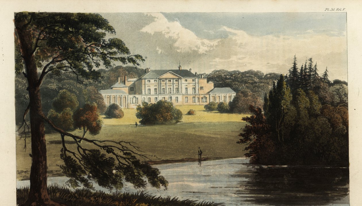 Enmore Castle, Somerset, the seat of the 3rd Earl of Egmont by British School