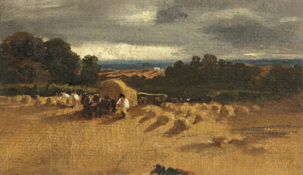 Harvesting Scene by British School: Premium art reproduction
