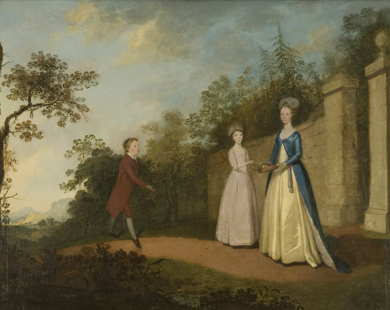 Mary and Emmette Pettener and Master Partridge, c.1770 by British School
