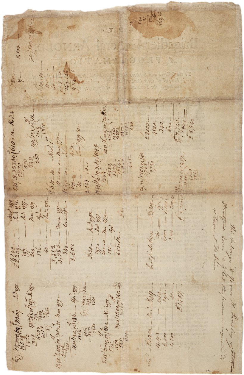 Proclamation to officers and soldiers of the Continental Army, 20th October 1780 by British School