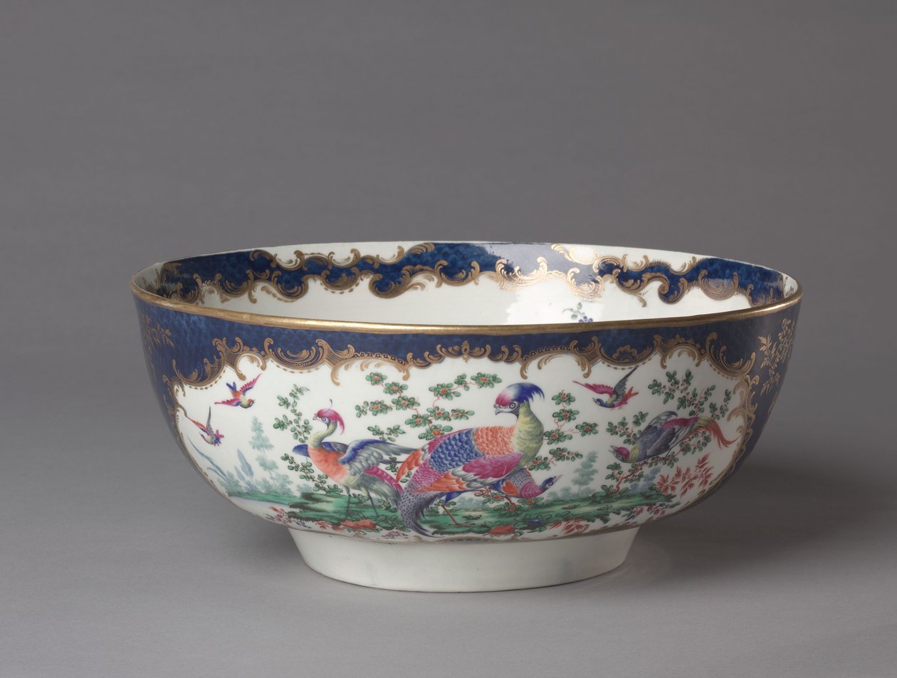 Punch Bowl, Worcester Porcelain Factory, c.1770 by British School