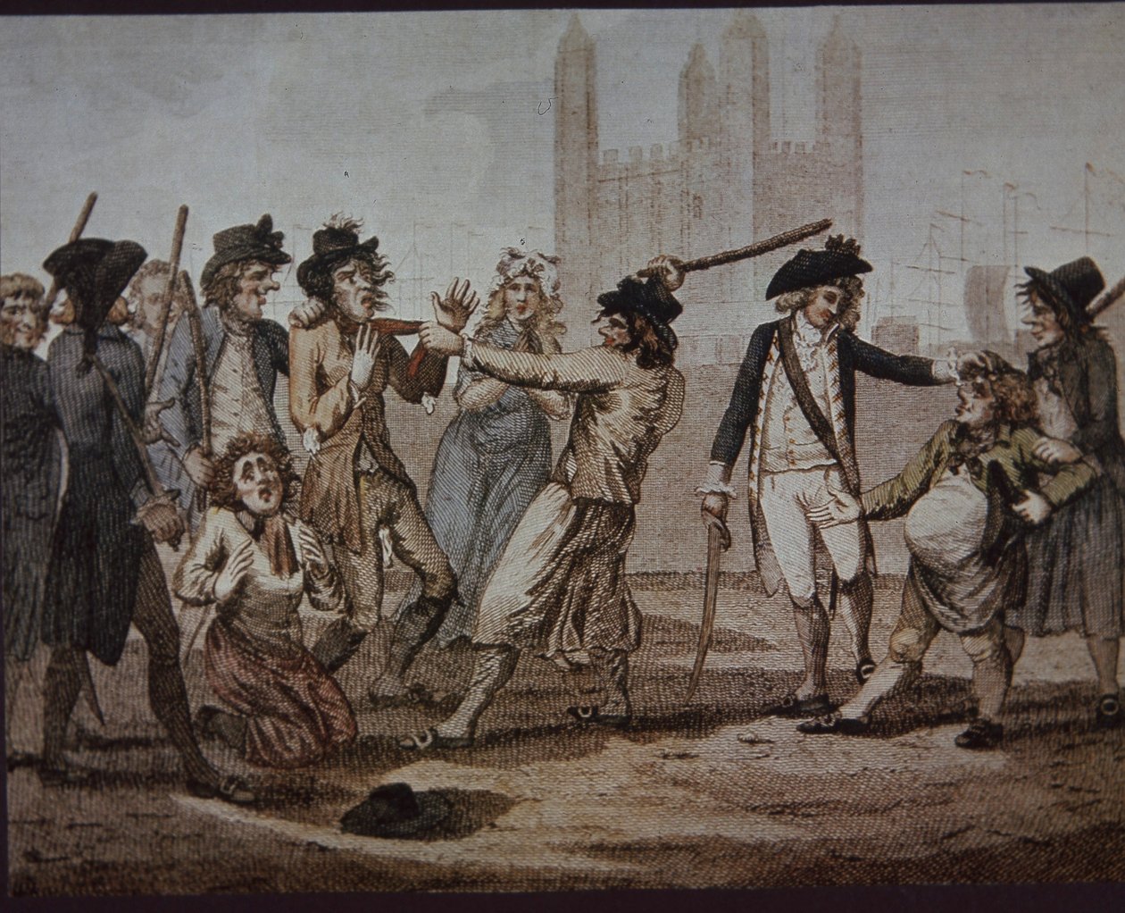 Royal Navy press gang, enforcing the recruitment of sailors by British School