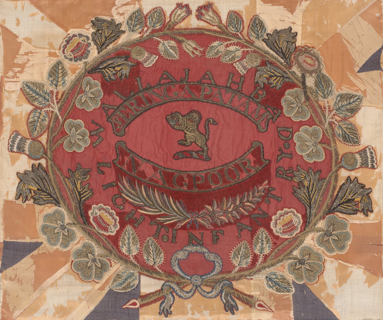 Second or Regimental Colour centre, 23rd or Wallajabad Light Infantry, Madras by British School