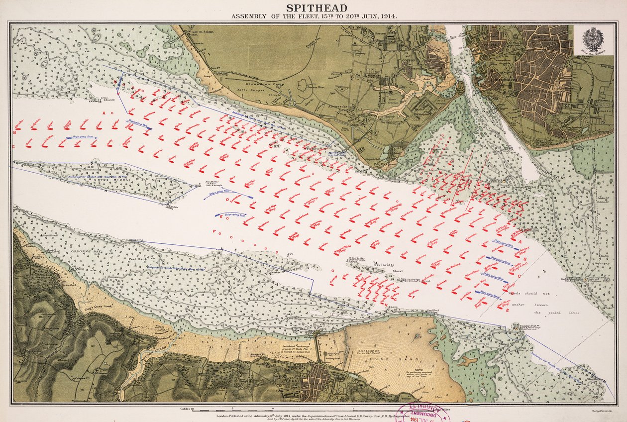 Spithead assembly of the fleet 15th to 20th July 1914 by British School